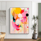 Vibrant Abstract Composition Painting for Creative Studio Break Rooms GAB1222