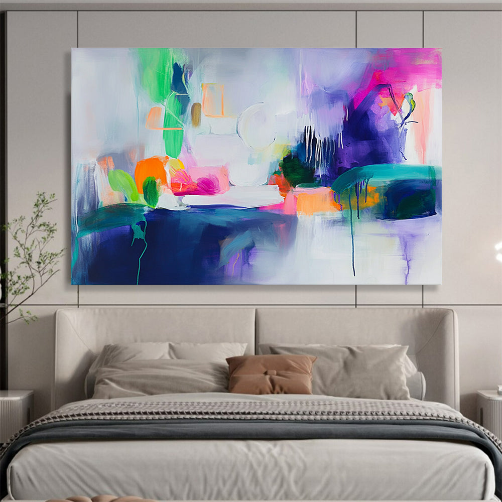 Colorful Abstract Still Life Painting with Vivid Expressive Forms ABS531