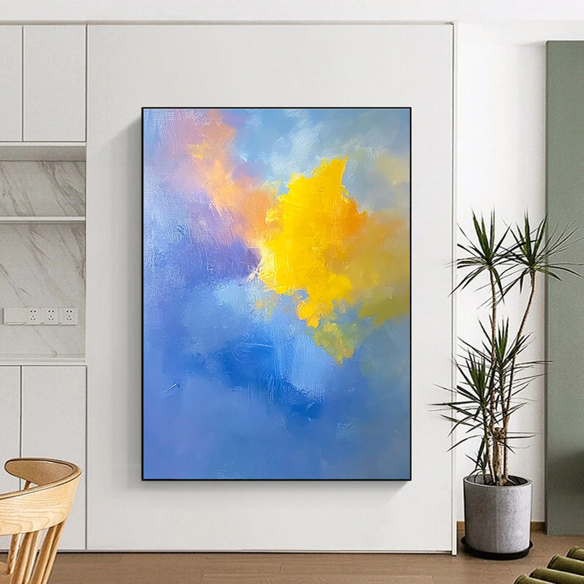 Colorful Abstract Sky Painting with Dreamy Radiance WINK396