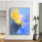 Soft Color Abstract Painting for Relaxing Nurseries GAB0758