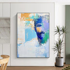 Colorful Portrait Abstract Painting with Expressive Hues WINK570