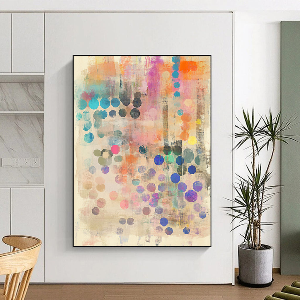 Polka Dot Abstract Painting for Playful Kids’ Activity Centers GAB1183