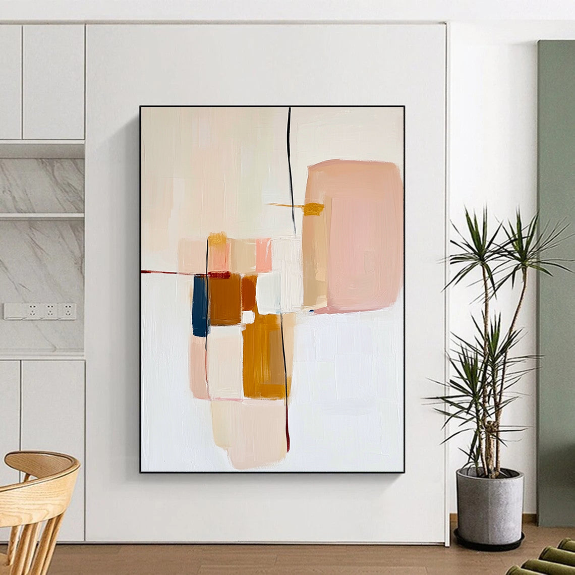 Pastel Color Block Abstract Painting for Feminine - Inspired Boutiques GAB0928