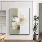 Neutral Tone Abstract Painting for Calm Office Reception Areas GAB0847