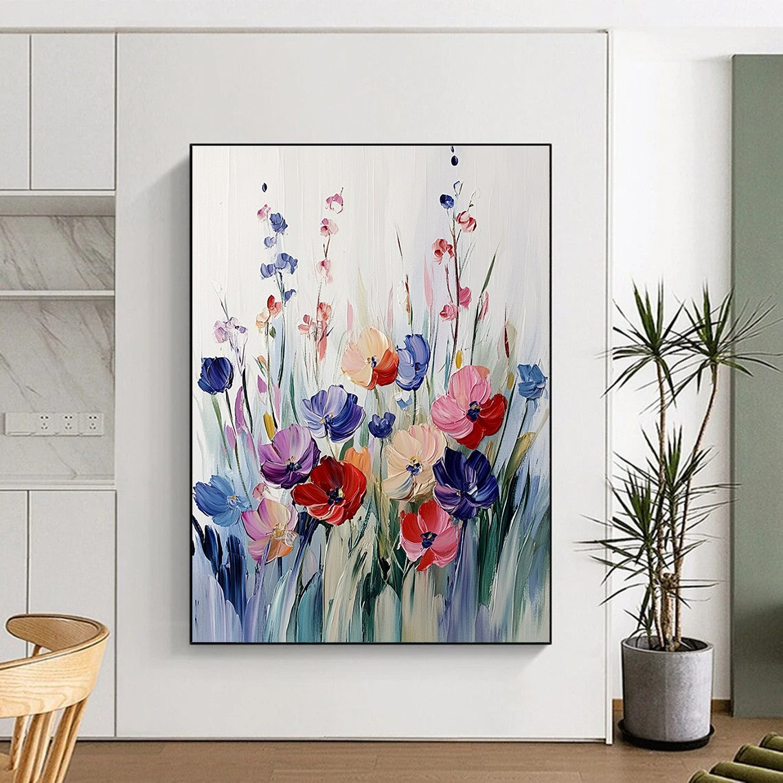 Colorful Flower Bouquet Painting of Vibrant Blooms GAB0127