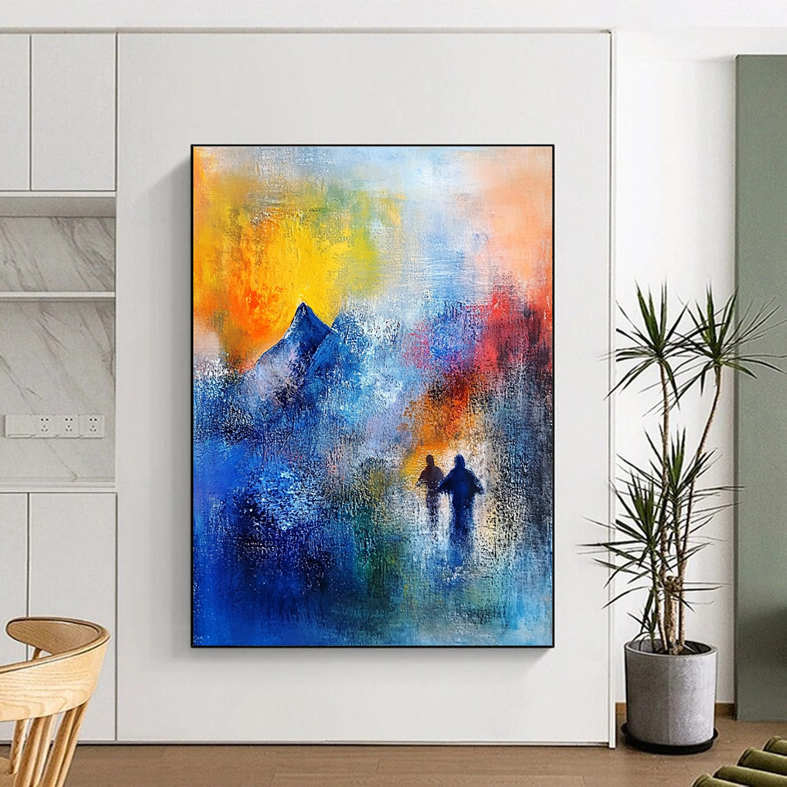 Dreamy Mountain Walk Abstract Painting for Adventure - Inspired Spaces GAB0689