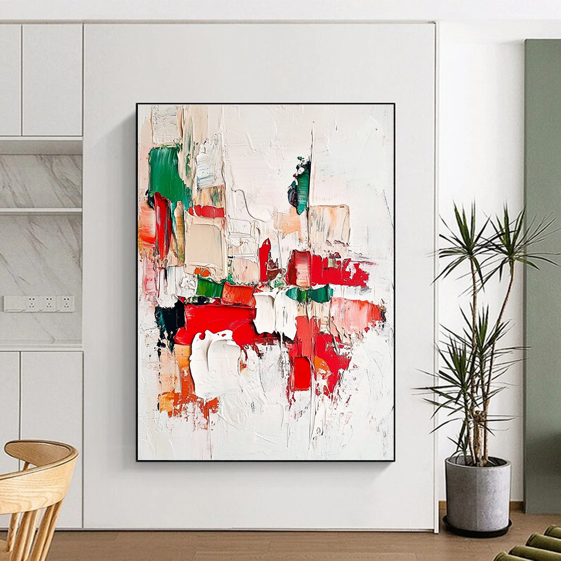 Colorful Palette Knife Abstract Painting for Vibrant Family Rooms GAB0787