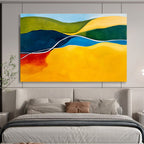 Colorful Curved - River Landscape Abstract Painting with Vivid Hues ABS229