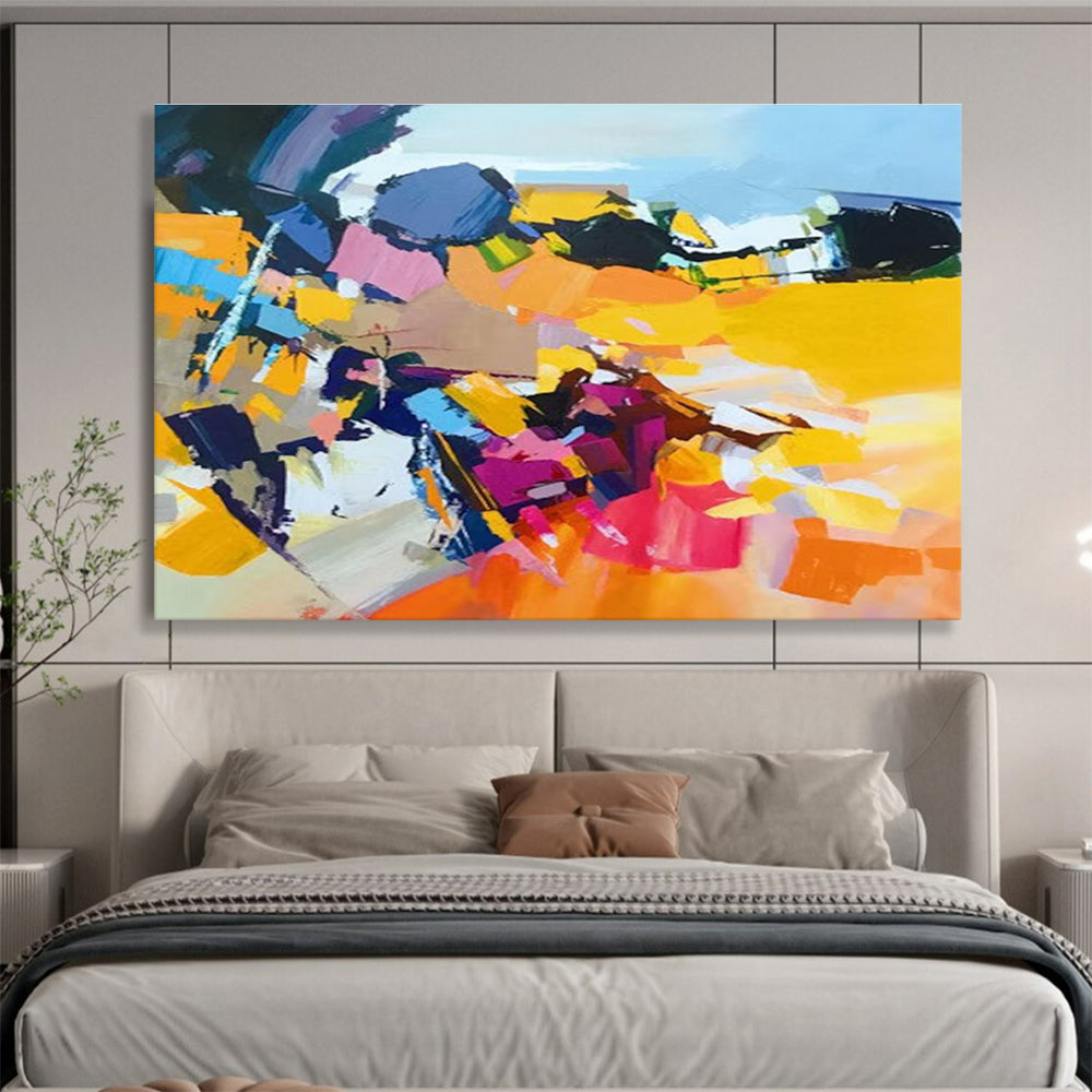 Vibrant Abstract Composition Painting for Creative Hubs YHT187
