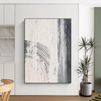 Gray - White Textured Abstract Detail Painting for Art - Centric Nooks HENG399