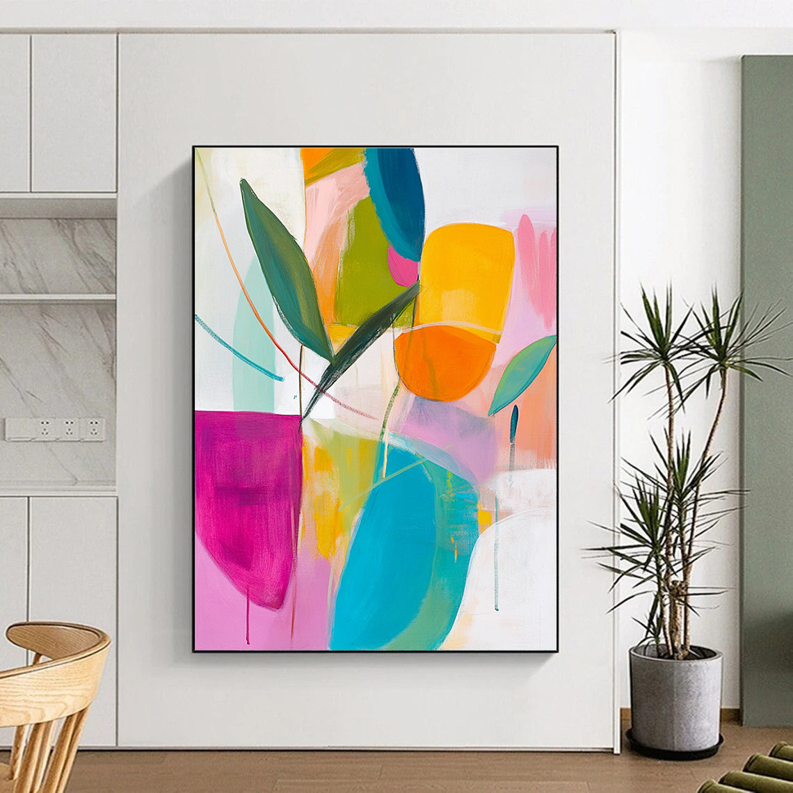 Colorful Abstract Shapes Vibrant Abstract Painting GAB0338