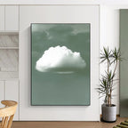 Single White Cloud Minimalist Abstract Painting GAB0351