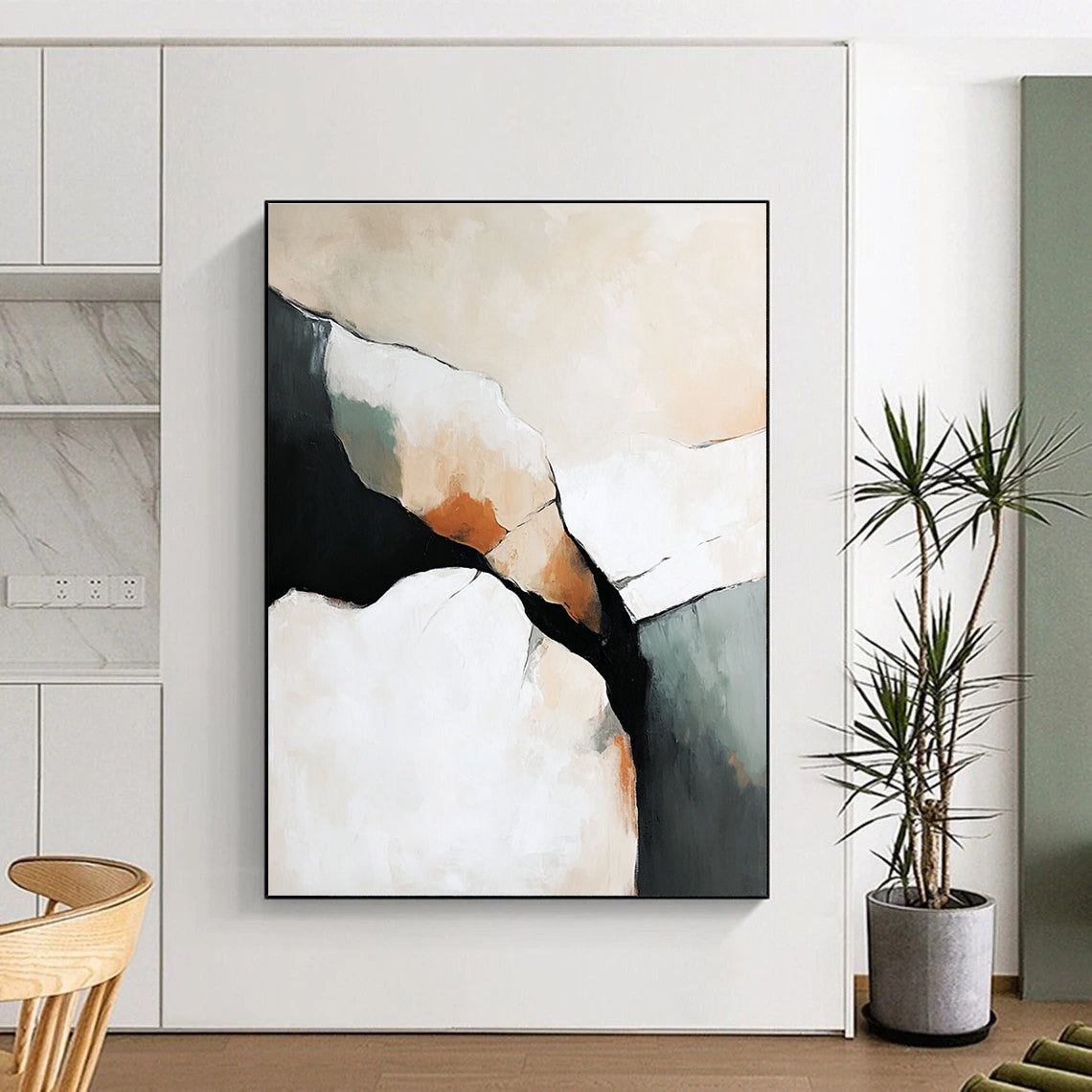 Abstract Rock Forms Painting with Subtle Earth Tones WINK441
