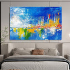 Colorful Cityscape Reflection Abstract Painting ABS189