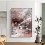 Pink Gray Abstract Painting with Subtle Drama WINK770