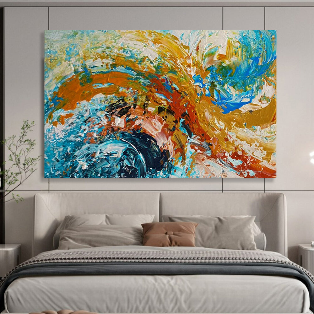 Colorful Abstract Explosion Painting for Vibrant Music Venues YHT359
