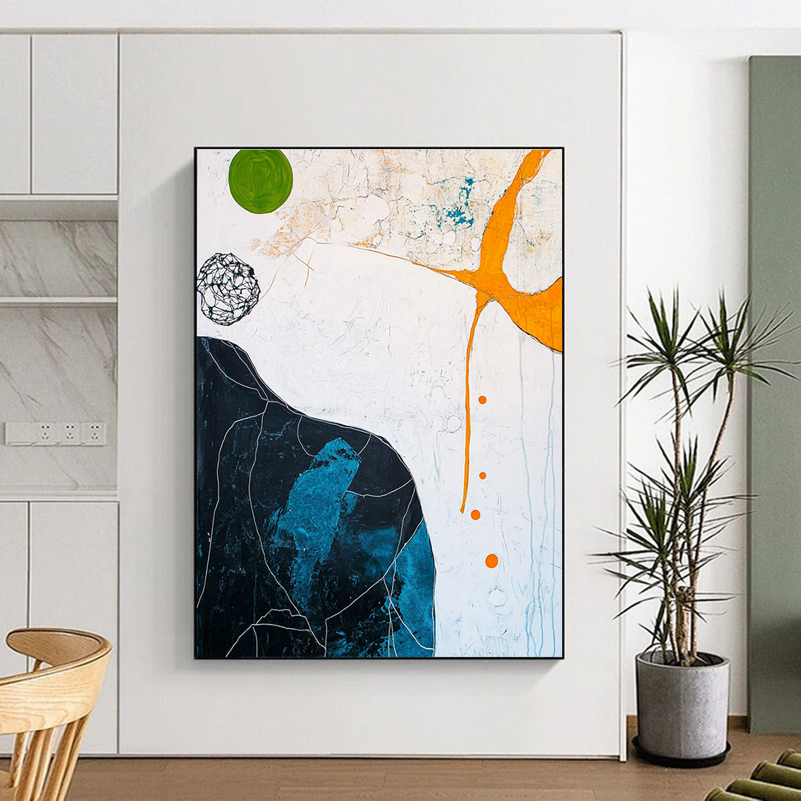 Colorful Abstract Shapes Painting for Creative Spaces GAB0722