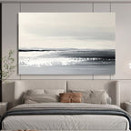 Monochromatic Landscape with Subtle Shades Abstract Painting ABS330