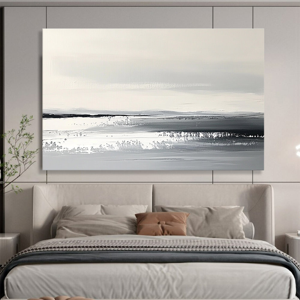 Monochromatic Landscape with Subtle Shades Abstract Painting ABS330