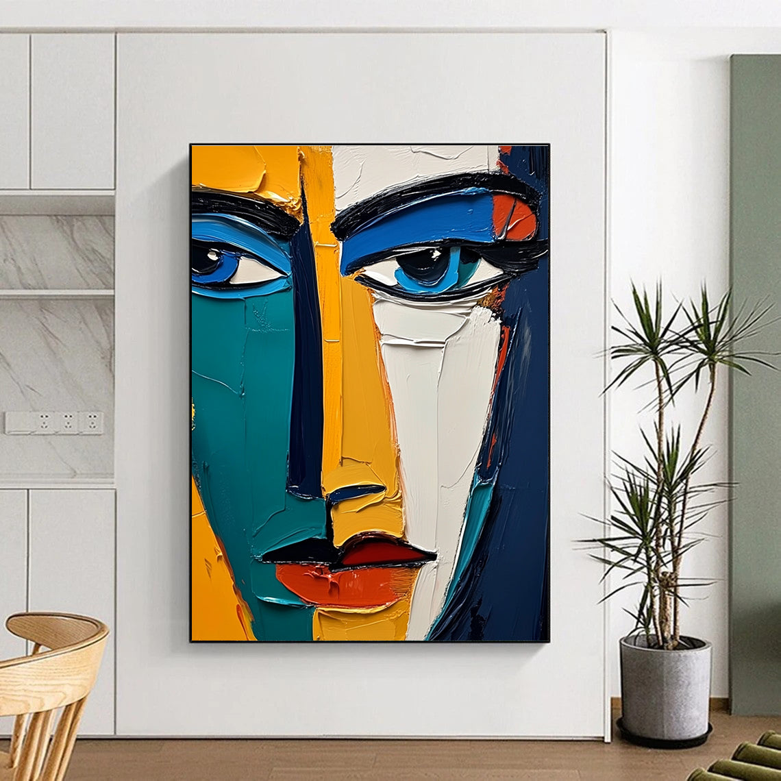 Colorful Portrait Abstract Painting for Art - Centric Hallways GAB1039
