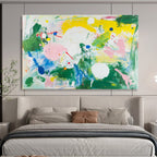 Colorful Abstract Dots and Shapes with Playful Energy Abstract Painting ABS390