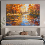 Autumn Forest Abstract Painting for Cozy Cabins YHT196