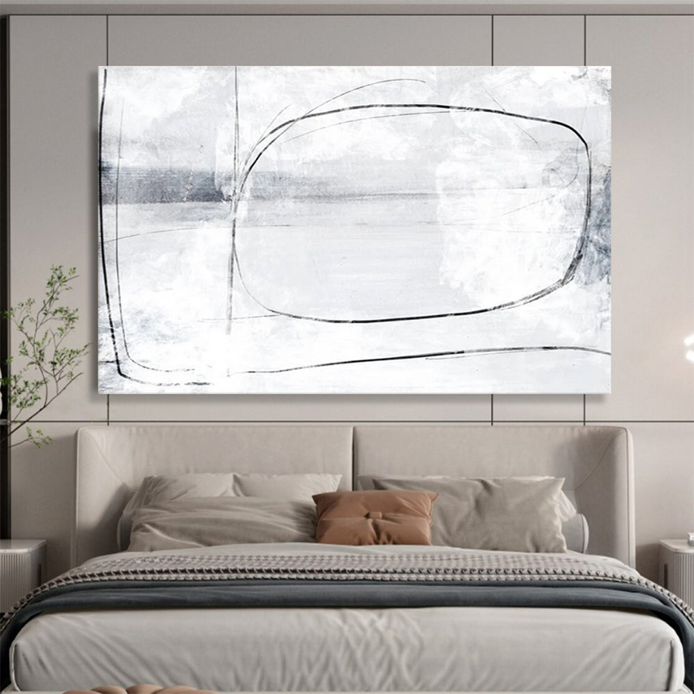Minimalist Line Abstract Painting for Modern Offices YHT140