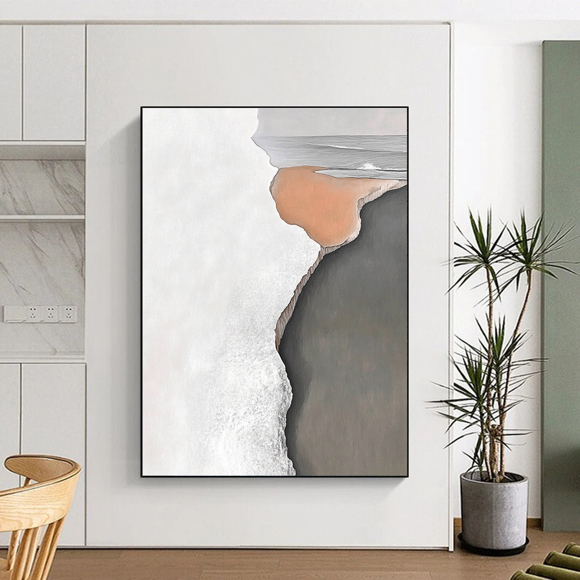 Coastal Abstract Painting for Nautical - Themed Bedrooms GAB1033