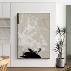 Subtle Textured Neutral Abstract Painting for Timeless Decor HENG237