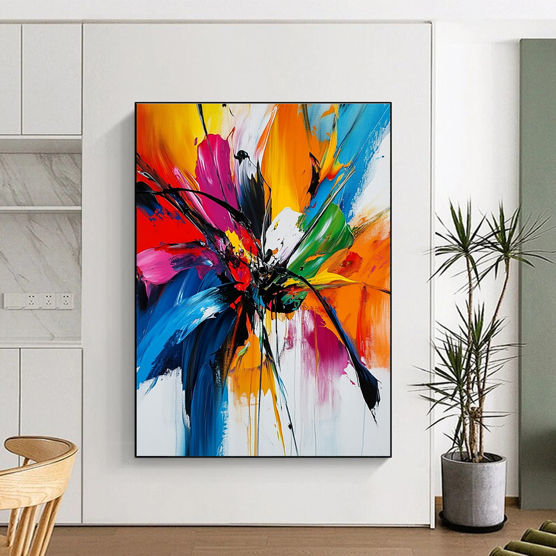 Colorful Flower Abstract Painting with Lively Beauty WINK787