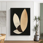 Abstract Leaf - like Forms Painting with Delicate Grace WINK099