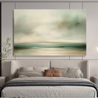 Soft - Toned Coastal Serenity Abstract Painting with Airy Brushstrokes ABS230