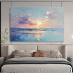 Purple - hued Sunset Ocean - Mystical Evening by the Sea ABS010