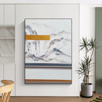 Minimalist Mountainscape Abstract Painting for Zen - Inspired Offices HENG045