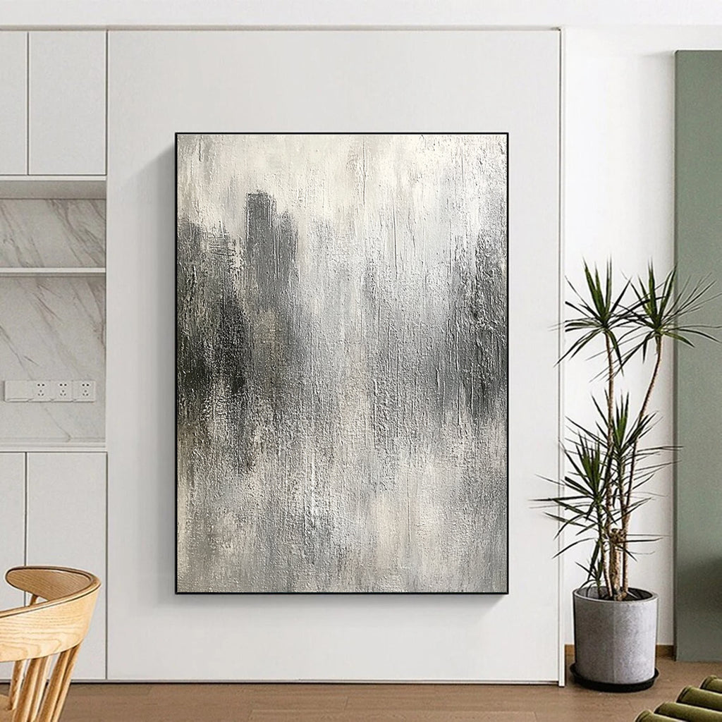 Gray Abstract Texture Painting for Industrial - Style Lofts GAB0974