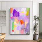 Pastel Colored Abstract Painting with Playful Sweetness WINK748