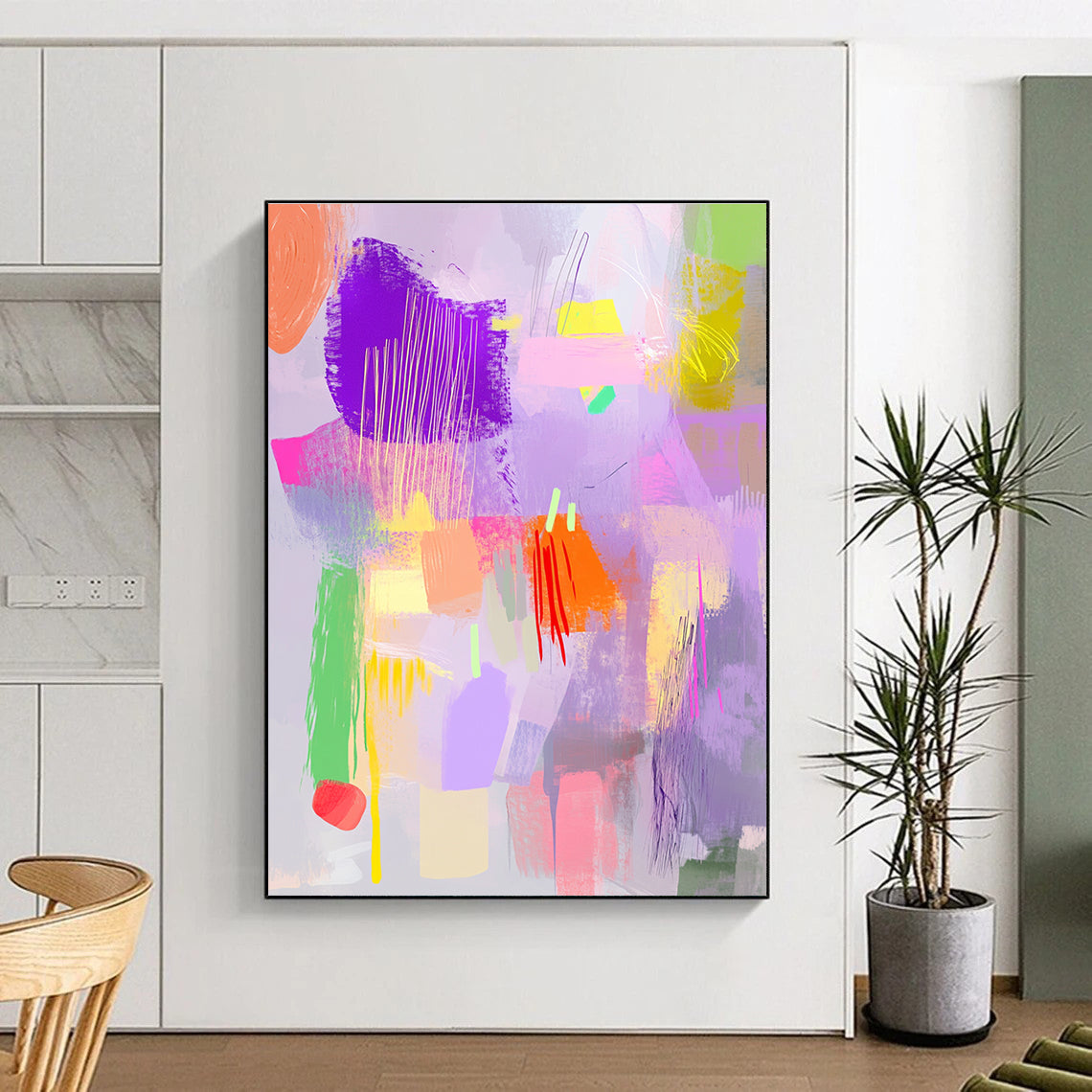 Pastel Colored Abstract Painting with Playful Sweetness WINK748
