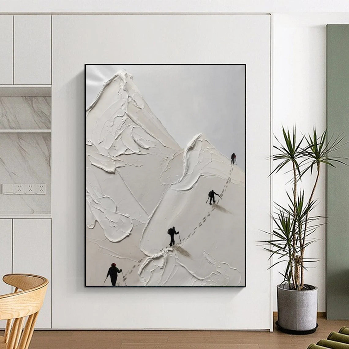 Impasto Mountain Climbers Painting for Adventure - Themed Interiors HENG317