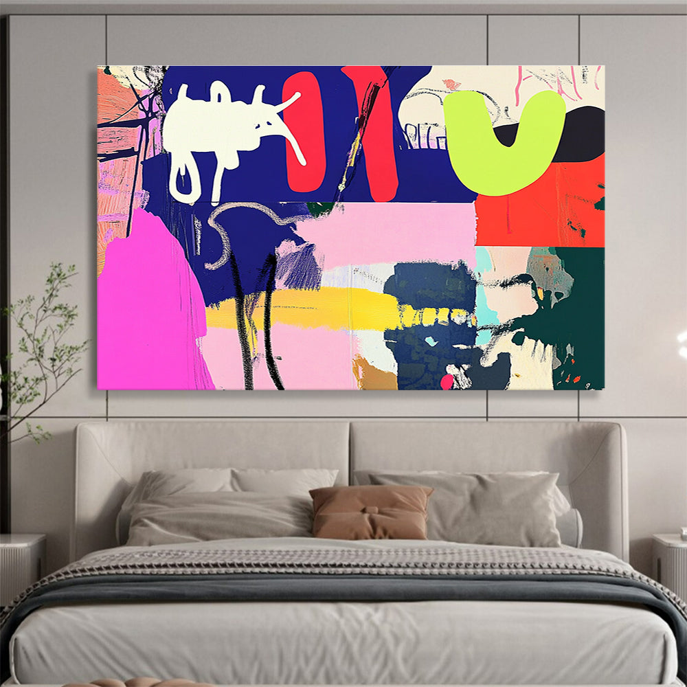 Bold Color Block Abstract  Playful Energy ABS047