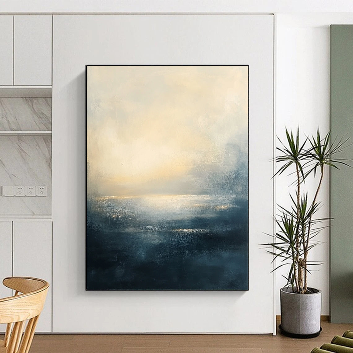 Calm Sea Horizon - Minimalist Seascape Abstract Painting GAB0582