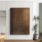 Dark Brown Abstract Composition Painting for Moody Home Theaters HENG514