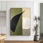 Abstract Leaf Shapes Painting for Nature - Inspired Offices GAB1148