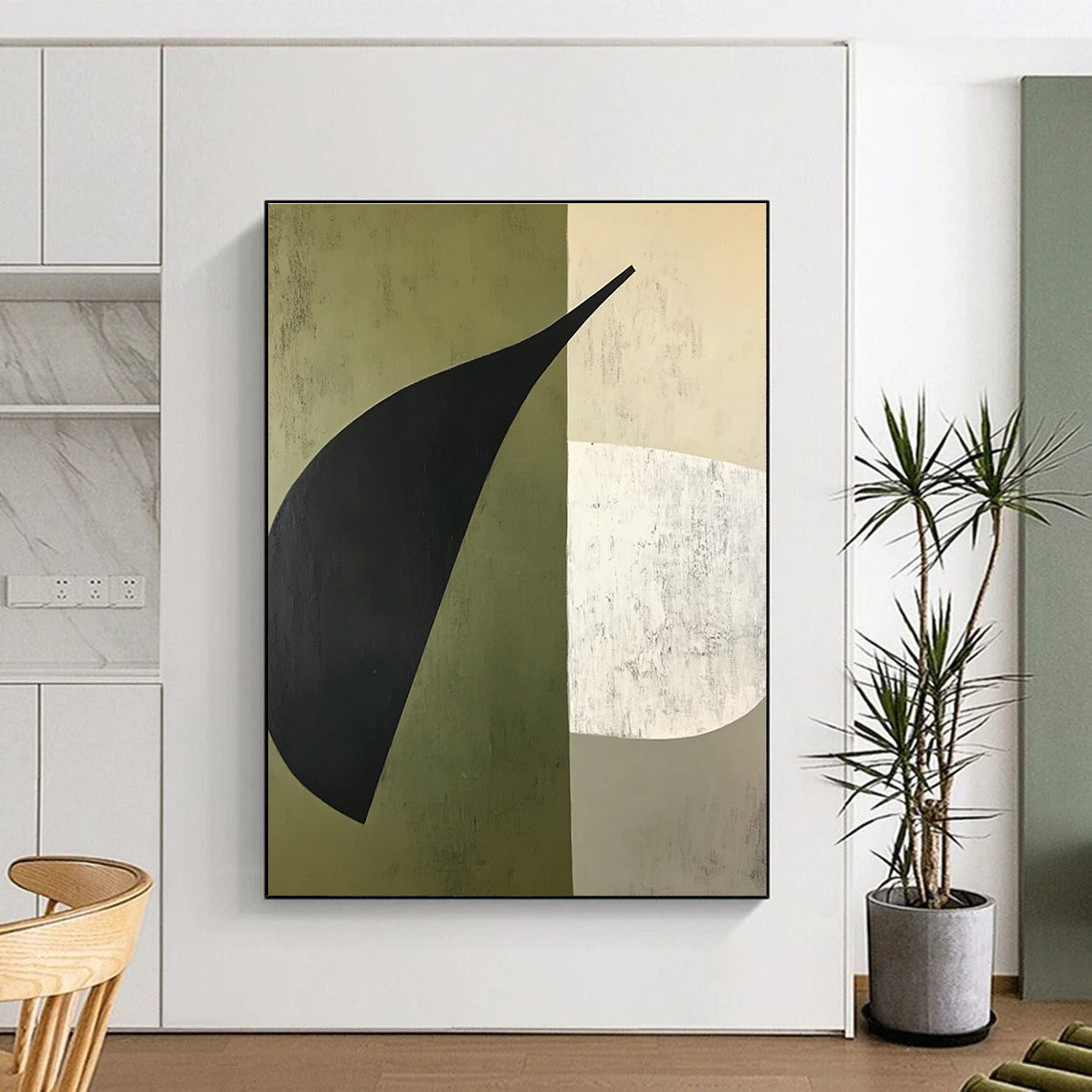 Abstract Leaf Shapes Painting for Nature - Inspired Offices GAB1148