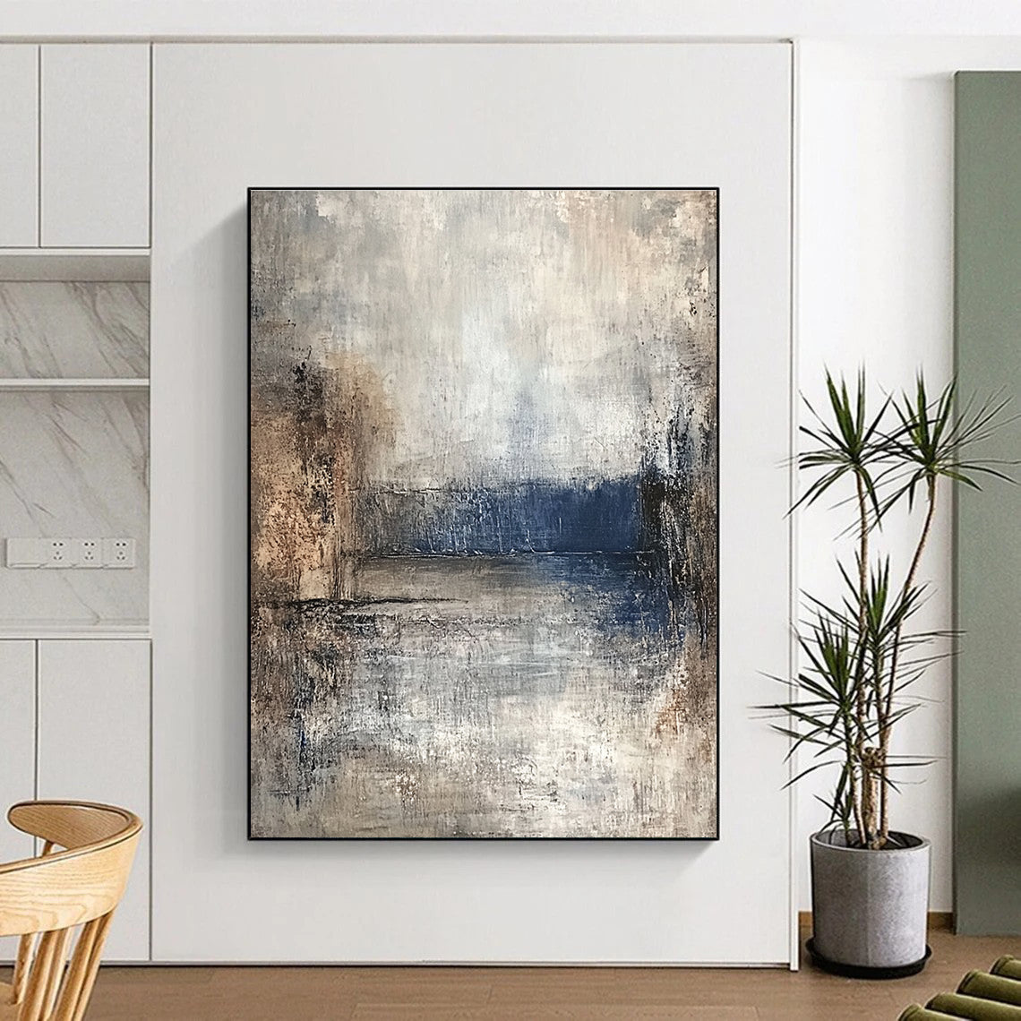 Textured Lake Abstract - Impressionistic Landscape Art GAB0557