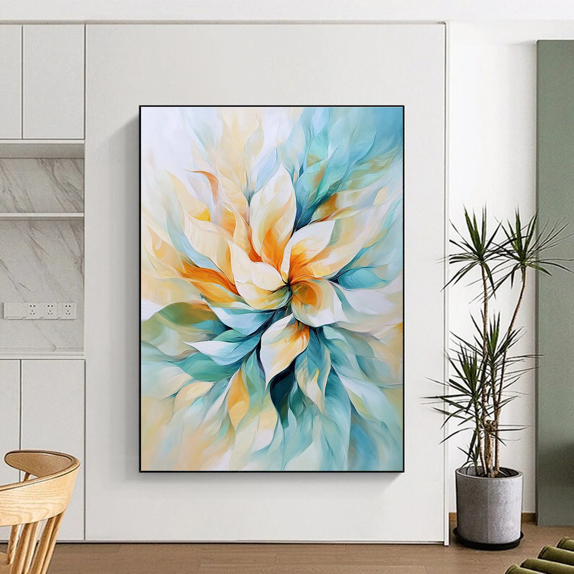 Pastel Flower - Inspired Abstract Painting for Feminine - Themed Bridal Suites GAB0908