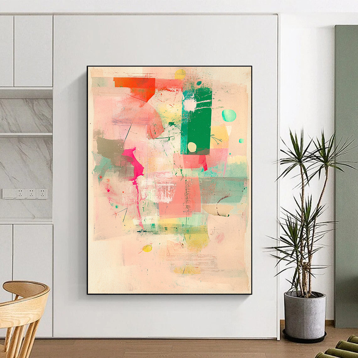 Colorful Abstract Collage Abstract Painting with Playful Energy WINK272