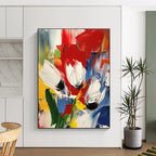 Colorful Floral Abstract Painting with Vivid Blooms WINK601