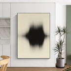 Black and Beige Blur Abstract Painting with Soft Textures WINK844