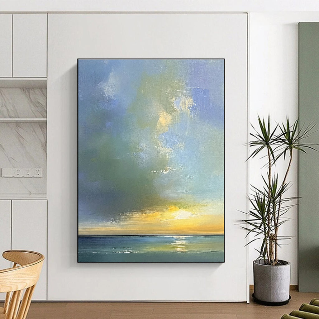Calm Sea Sunset - Minimalist Landscape Abstract Painting GAB0632