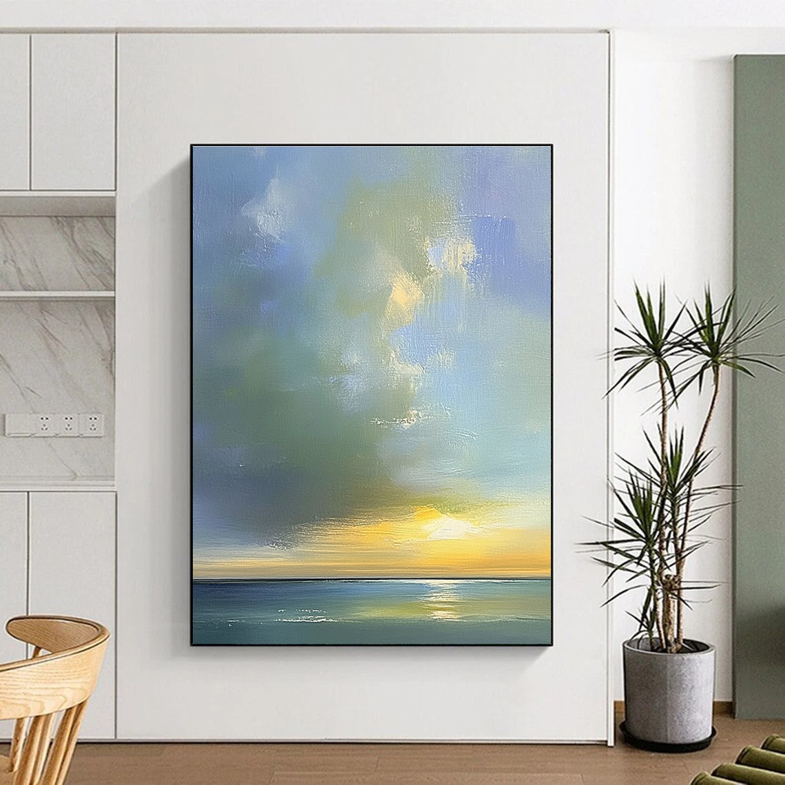 Calm Sea Sunset - Minimalist Landscape Abstract Painting GAB0632